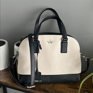 Kate Spade Two-Tone Black and Cream Satchel